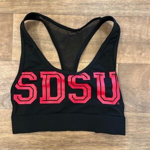 PINK Victoria's Secret Black Sports Bra SDSU Apparel